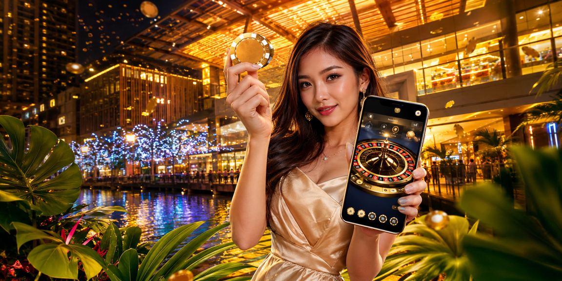 Pemandangan kasino moden di Kuala Lumpur dengan aplikasi mudah alih 14300